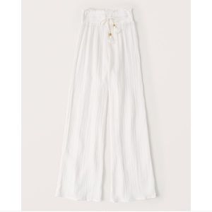 Abercrombie gauzy white swim cover up pants